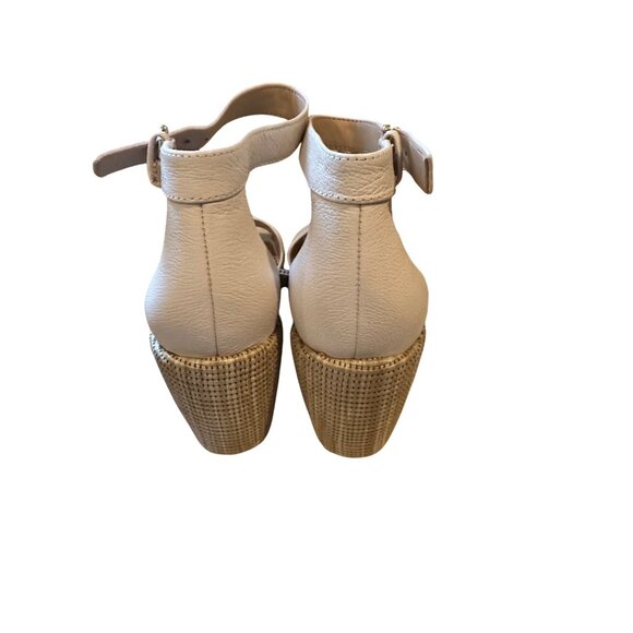 Vionic Womens Venus Marina Leather Wedge Ivory Heels Size 9.5 Orthotic Sandal - Picture 5 of 7